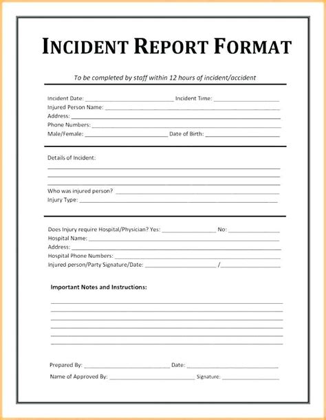 incident summary report template